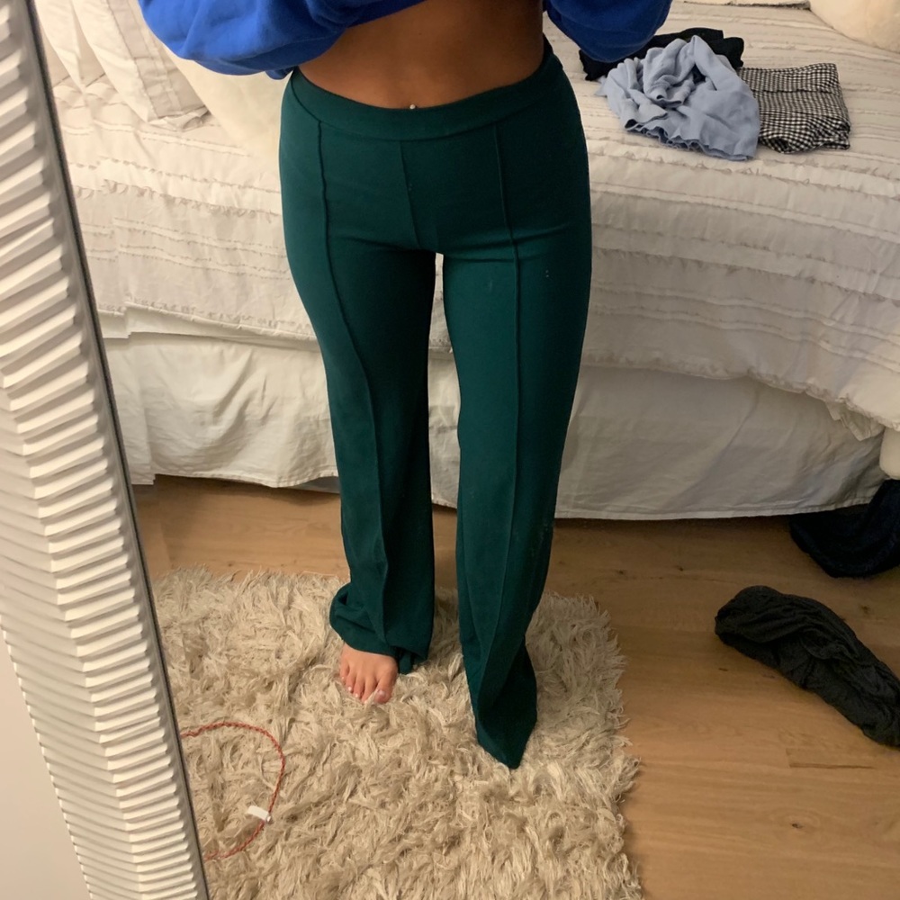 FashionNova high waisted green pants